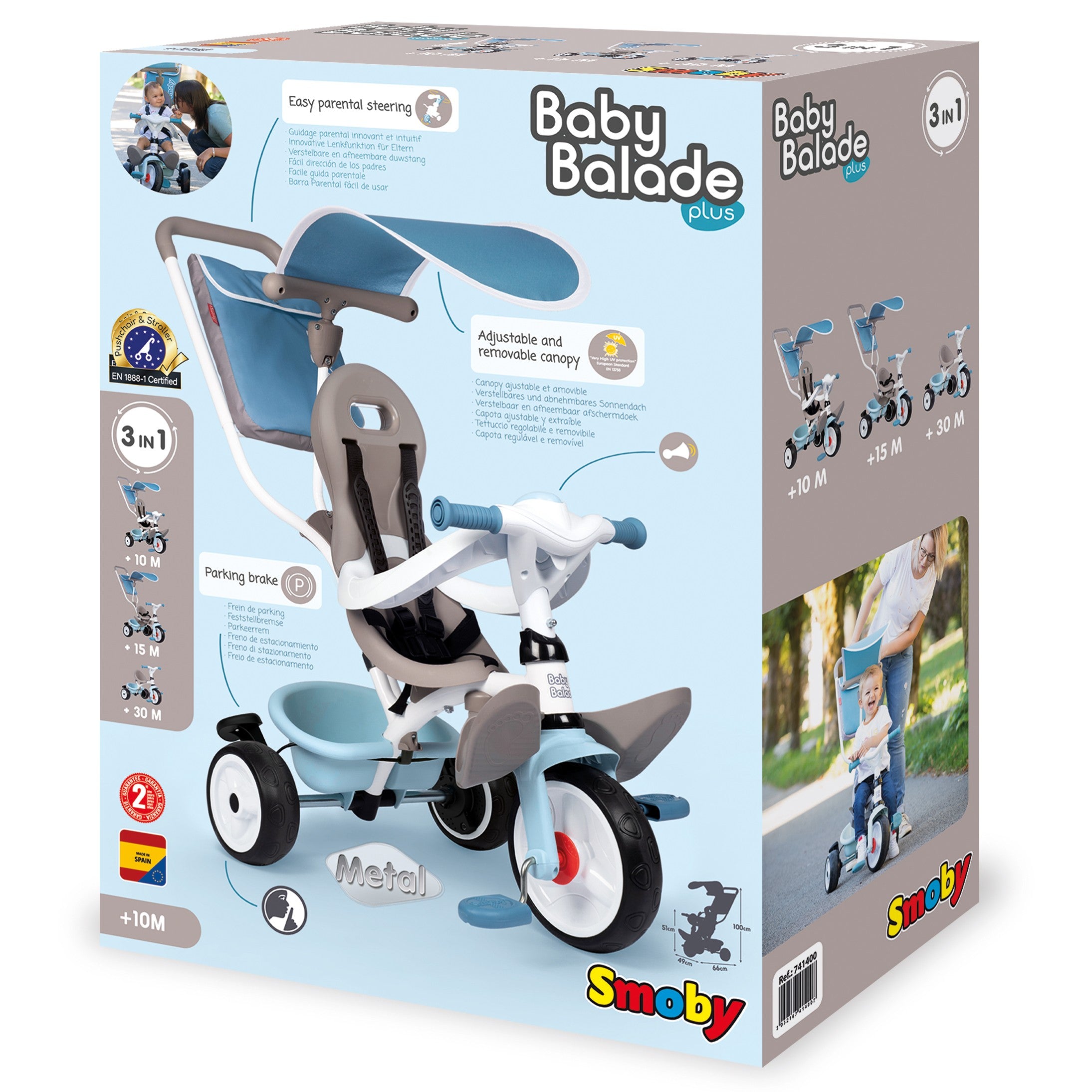Baby Balade Plus Tricycle - Blue