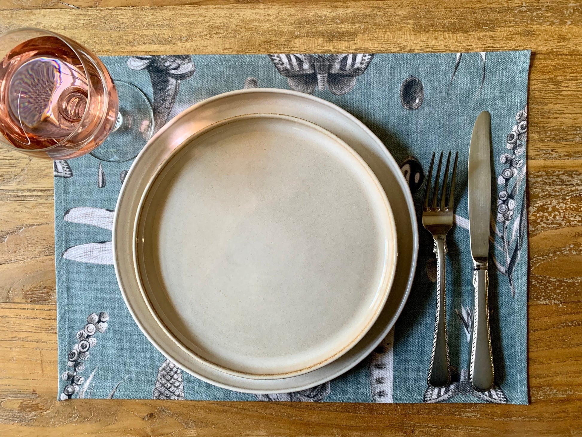 Table Placemat - Seeds Aqua