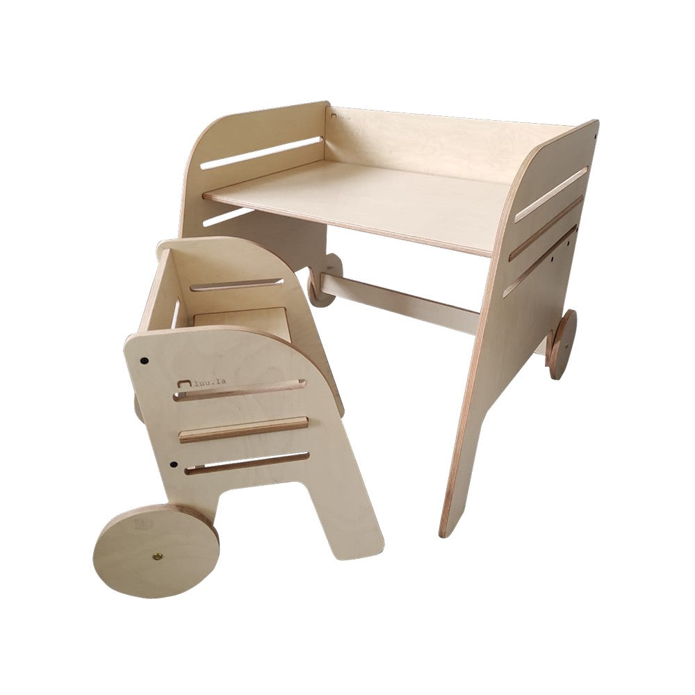 Montessori Table and Chair Set - Wagon Wheel